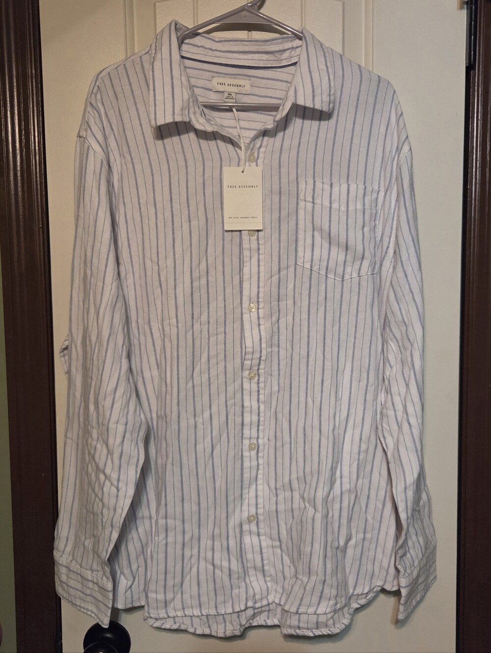 Men's Button Up Flannel Shirt 2XL